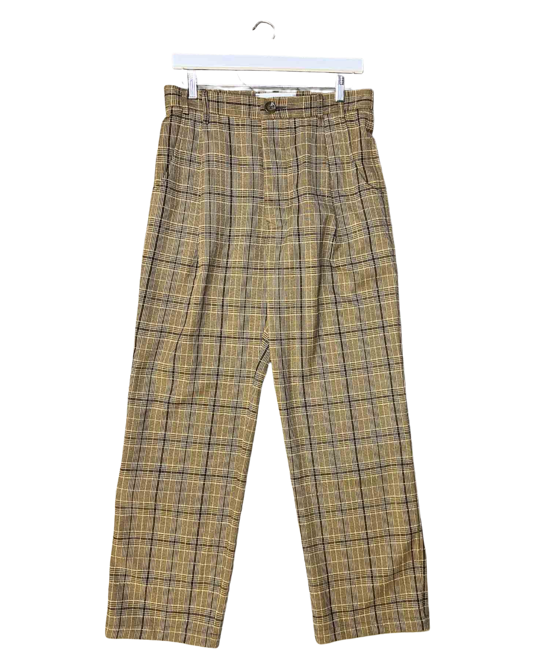 Size 48 (M) | Song For The Mute Brown Plaid Textured Pants