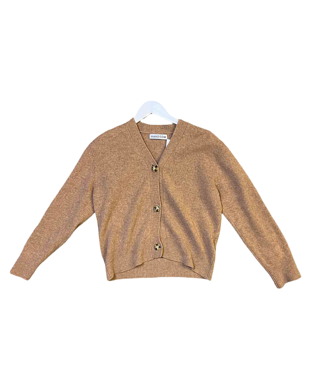 Size 10 (M) | Handsom Brown Lambswool Blend Cardigan
