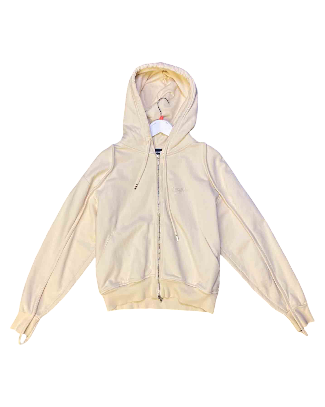 Size S | Jacquemus Cream Le Sweater Camargue Zippé Hoodie