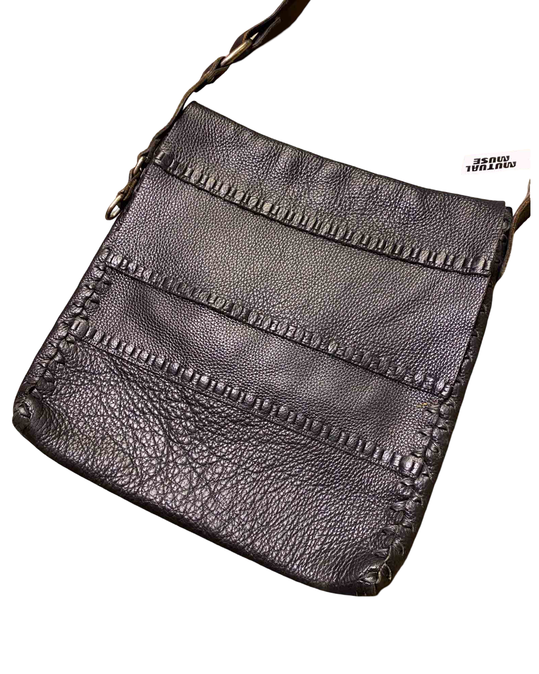 Lucky Brand Black Patchwork Leather Satchel Bag