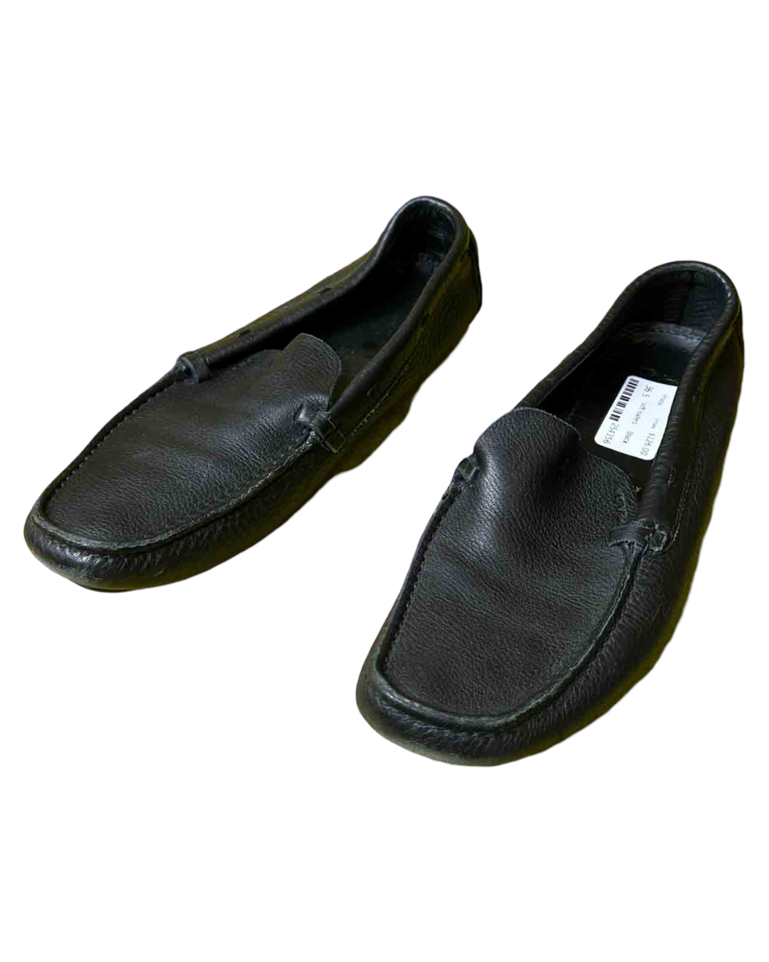 Size 36.5 | Prada Black Leather Driving Loafers