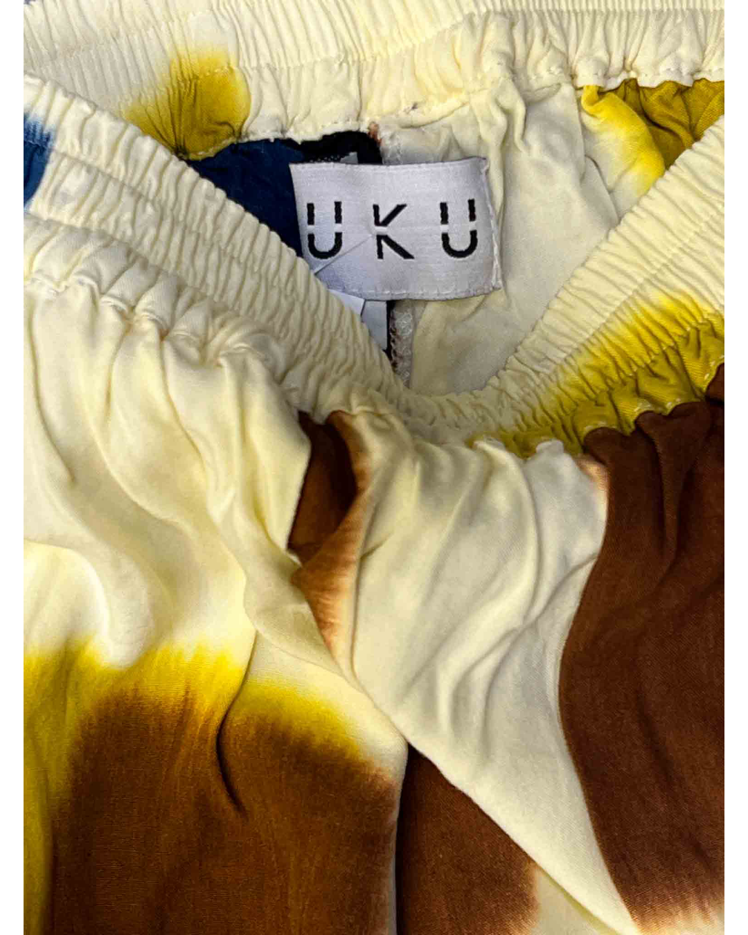 Size S | Suku Cream Dyed Splotch Pants