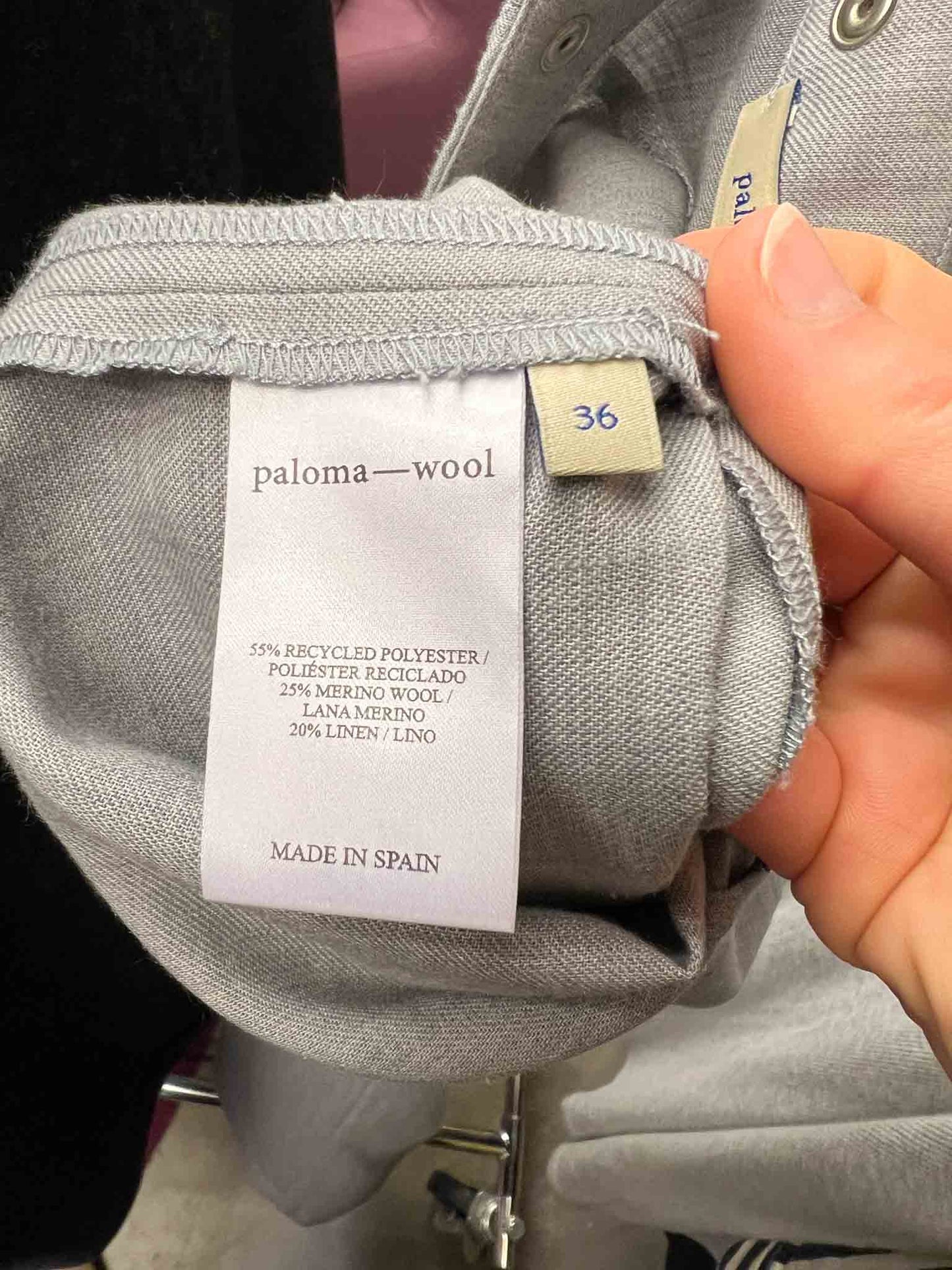 Size 36 (S) | Paloma Wool Grey Wool Blend Pants