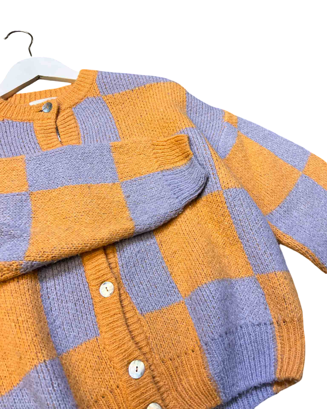 Size S | Stine Goya Alpaca Blend Check Cardigan