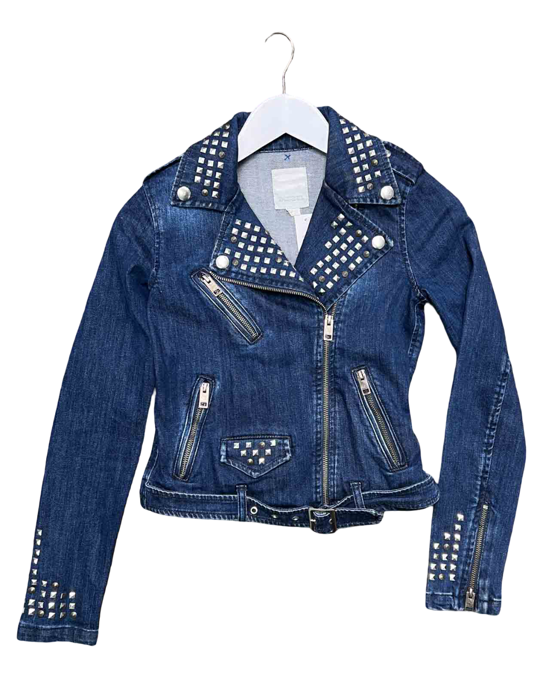 Size 12 | Diesel Studded Denim Biker Jacket