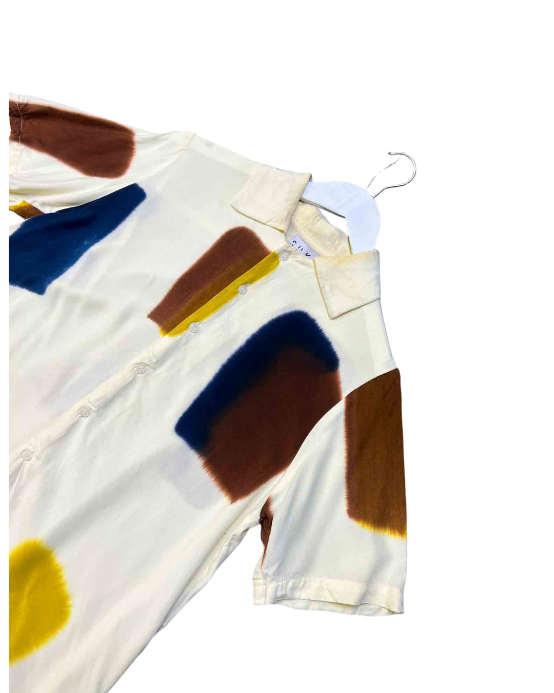 Size S | Suku Cream Dyed Splotch Shirt
