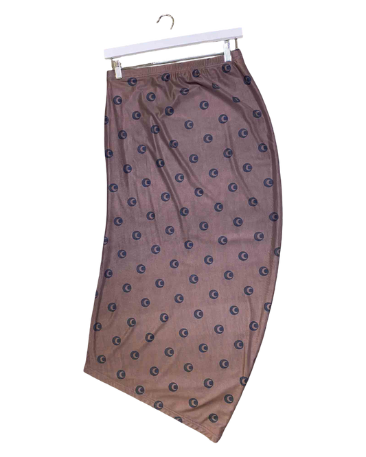 Size S | Alpha60 Brown Mesh Maxi Skirt