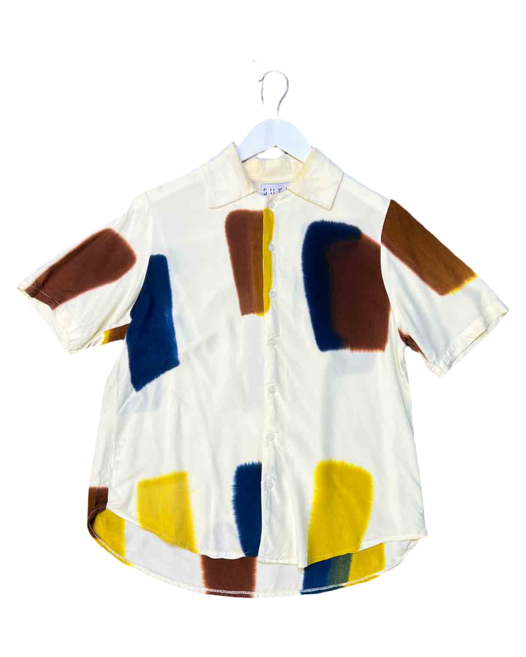 Size S | Suku Cream Dyed Splotch Shirt