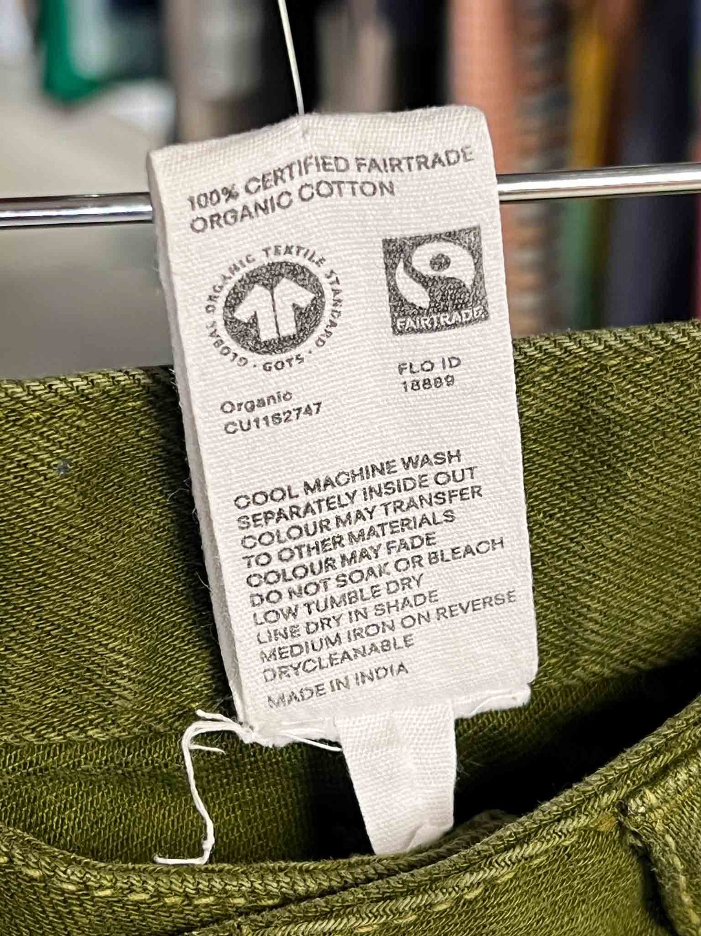 Size XS | Kowtow Organic Cotton Green Straight Leg Pants