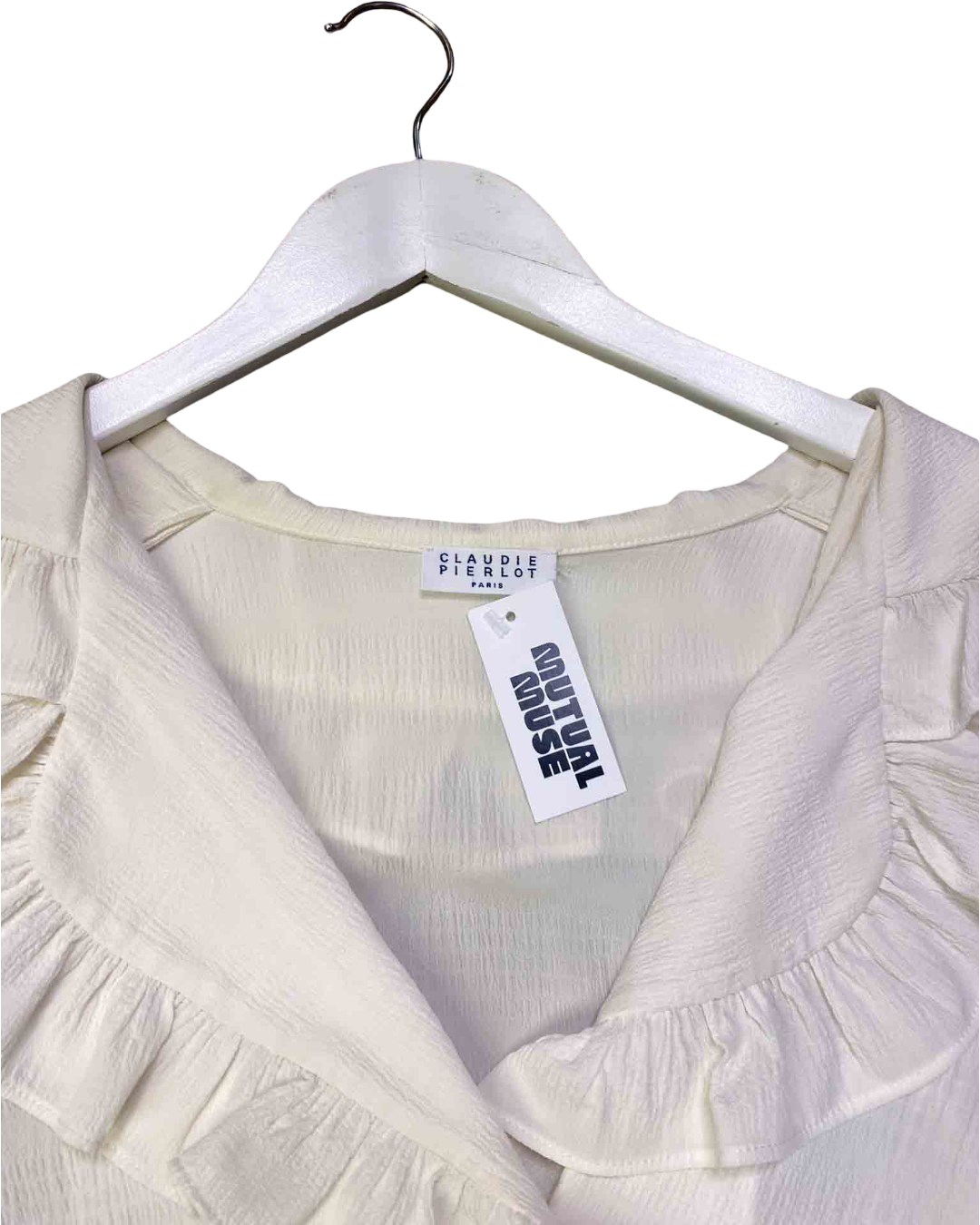 Size XL | Claudie Pierlot White Blanchette Blouse