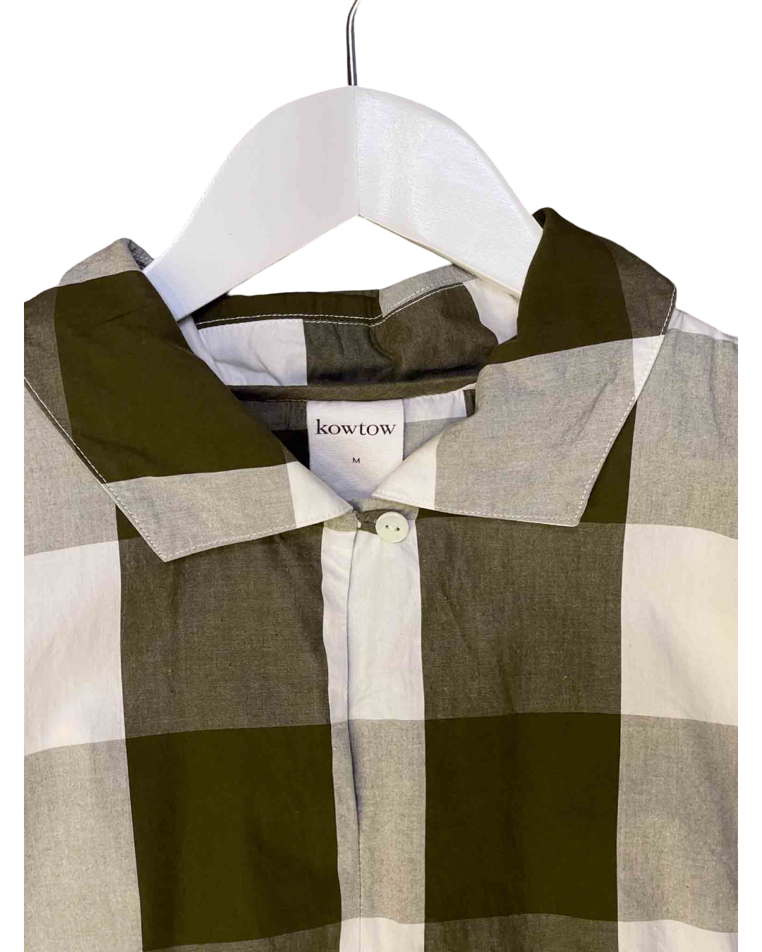 Size M | Kowtow Plaid Shirt Dress