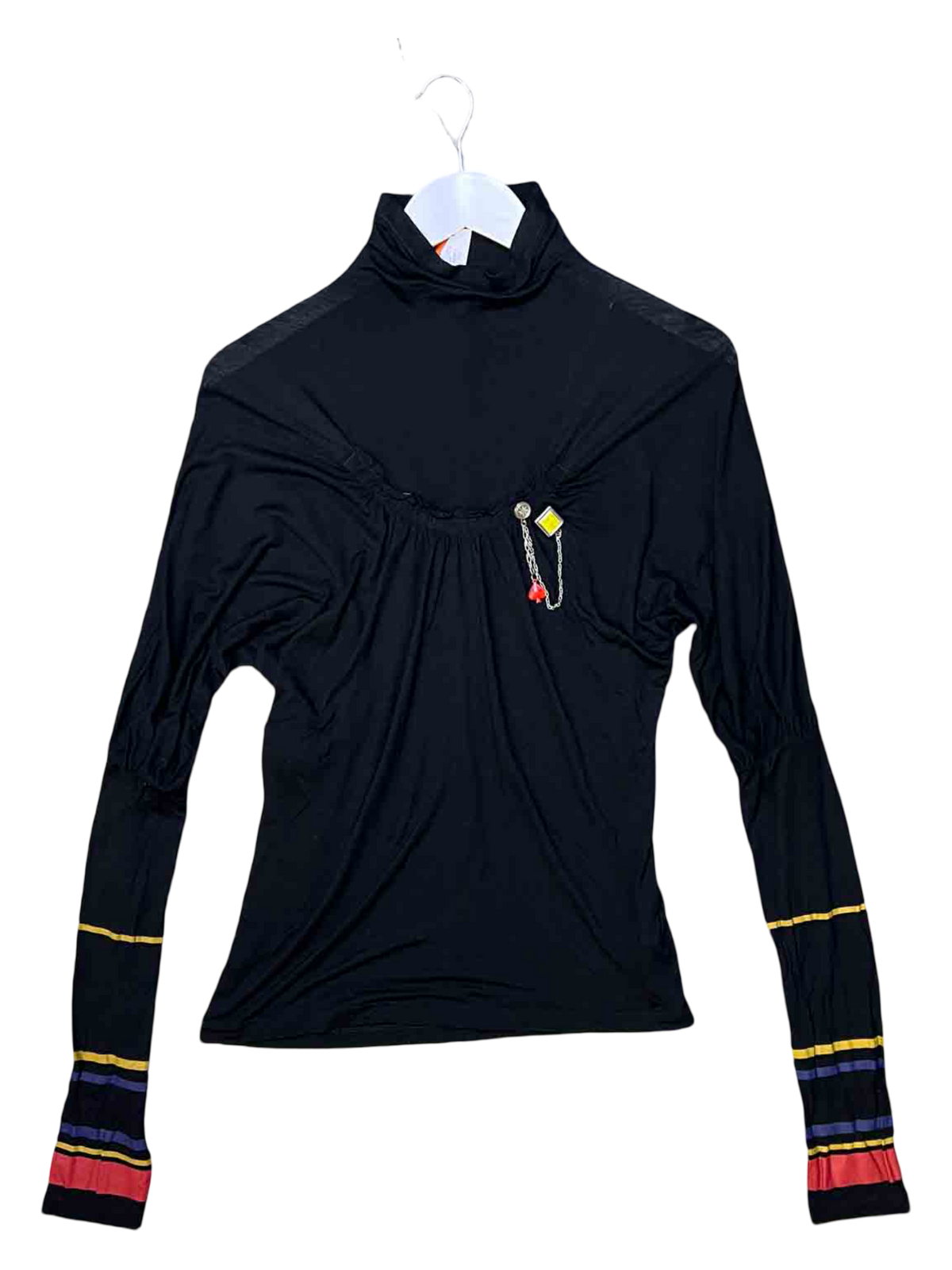 Size 3 (L) | Cop Copine Black Long-Sleeve Pin Top