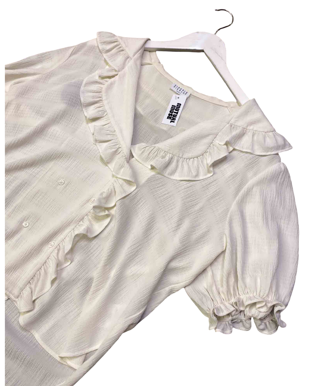 Size XL | Claudie Pierlot White Blanchette Blouse