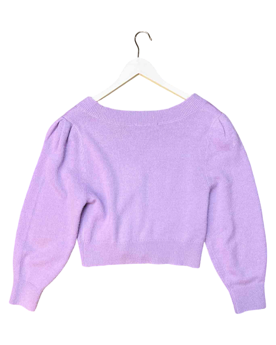 Size 8 (S) | On Parks Purple Cropped Knit Cardigan