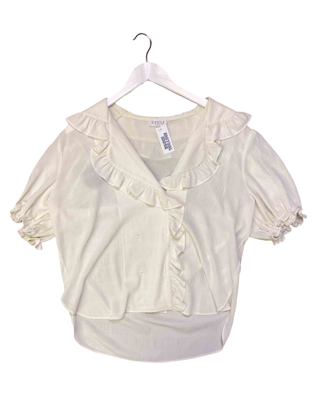 Size XL | Claudie Pierlot White Blanchette Blouse