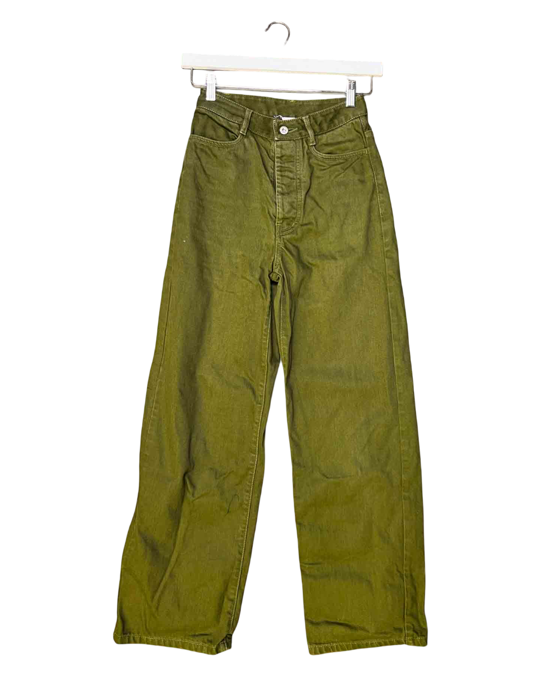 Size XS | Kowtow Organic Cotton Green Straight Leg Pants