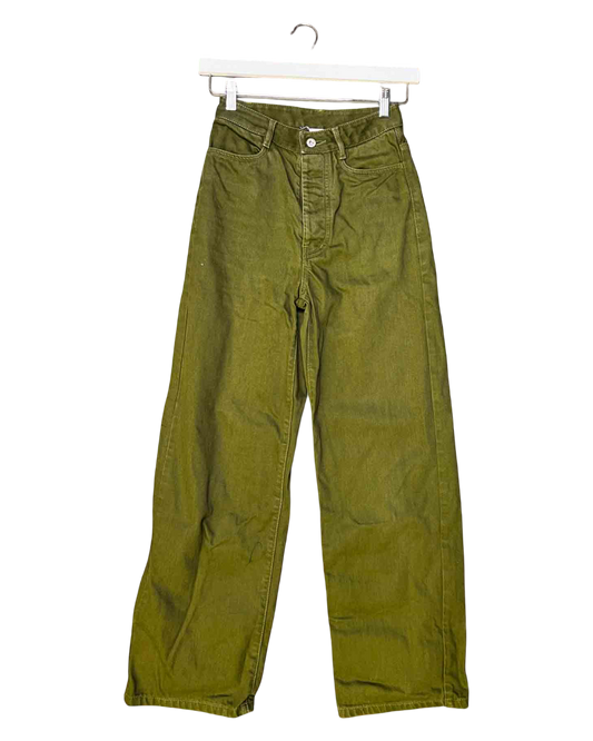 Size XS | Kowtow Organic Cotton Green Straight Leg Pants