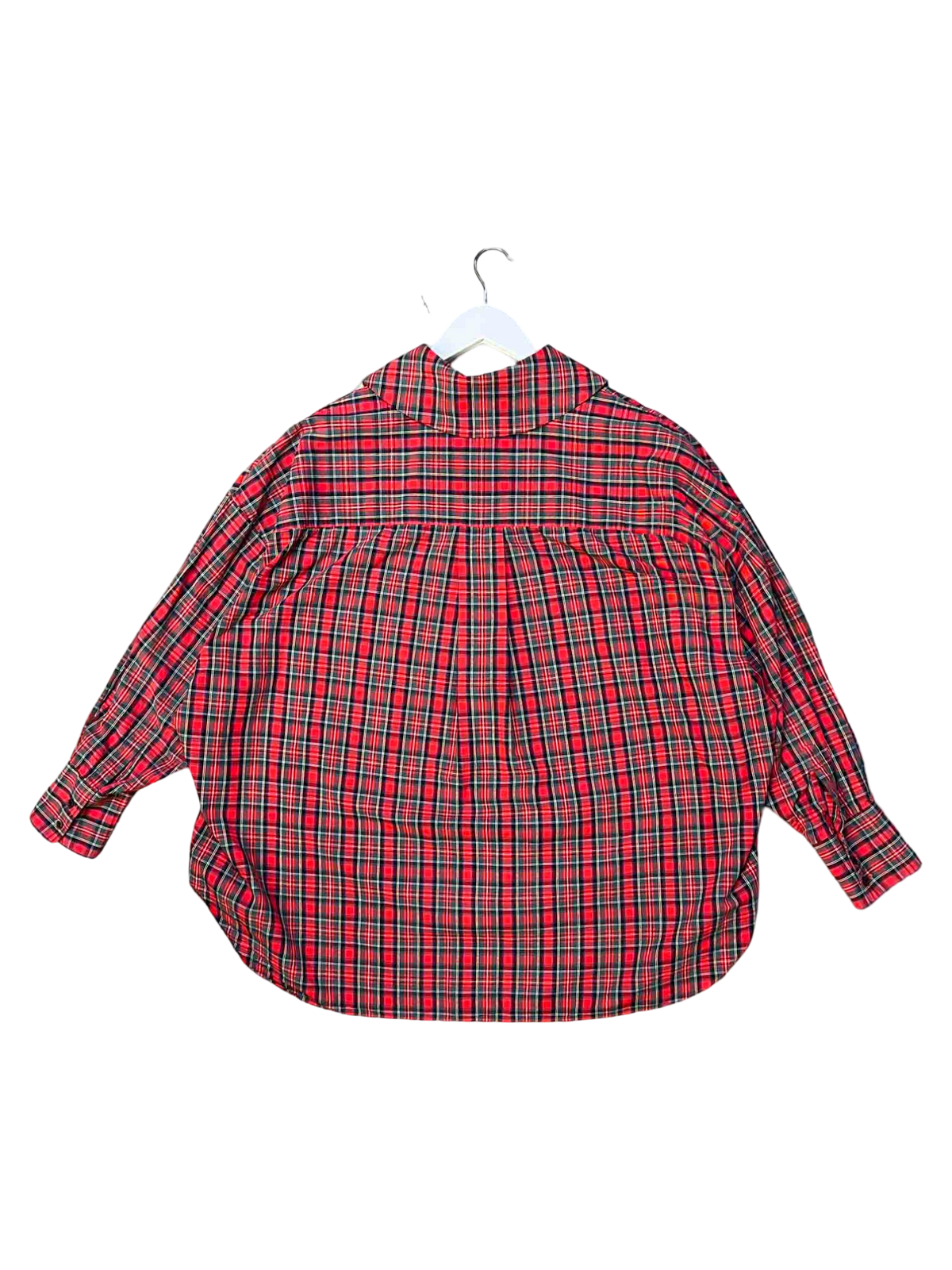 Size M | CDG Girl Red Cotton Poplin Plaid Shirt