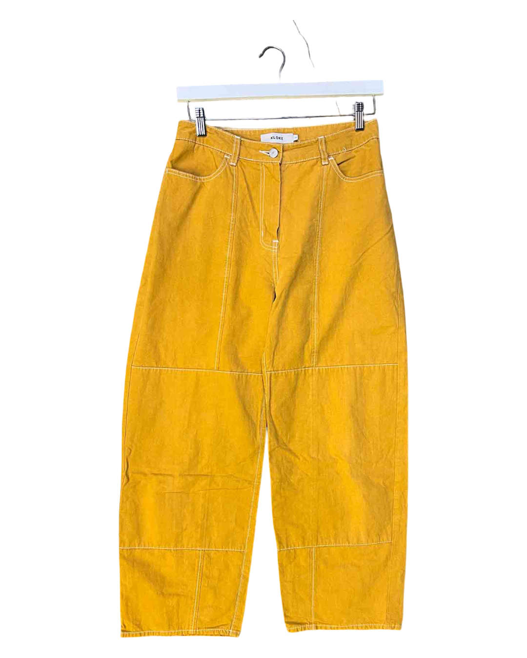 Size S | Kloke Cotton Camel Barrel Pants