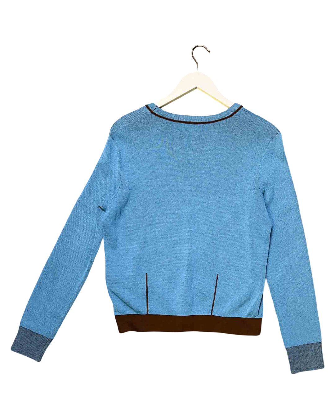 Size M | Tory Burch Blue Crewneck Knit Jumper