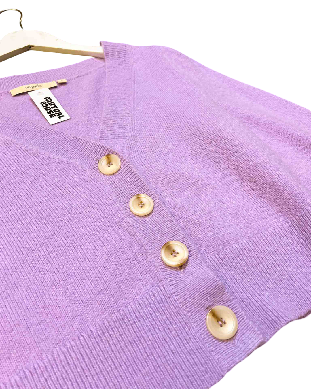 Size 8 (S) | On Parks Purple Cropped Knit Cardigan