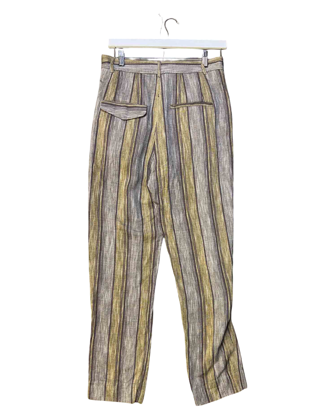 Size M | Bassike Grey Striped Pants