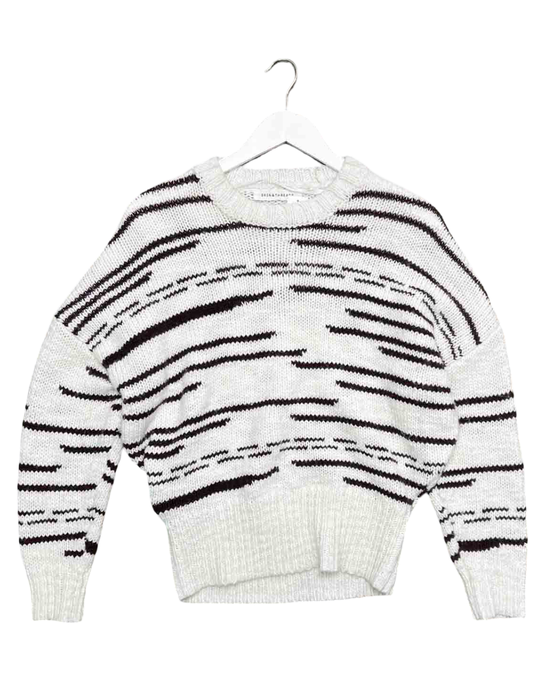 Size 10 (M) | Skin & Threads Cream Lambswool Blend Knitted Jumper