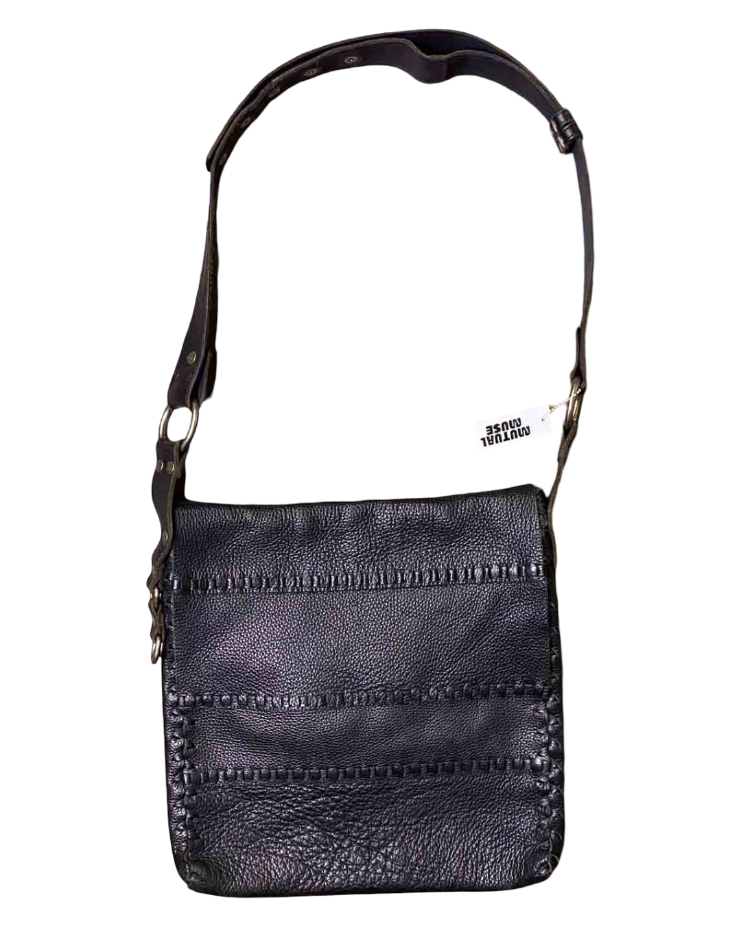 Lucky Brand Black Patchwork Leather Satchel Bag