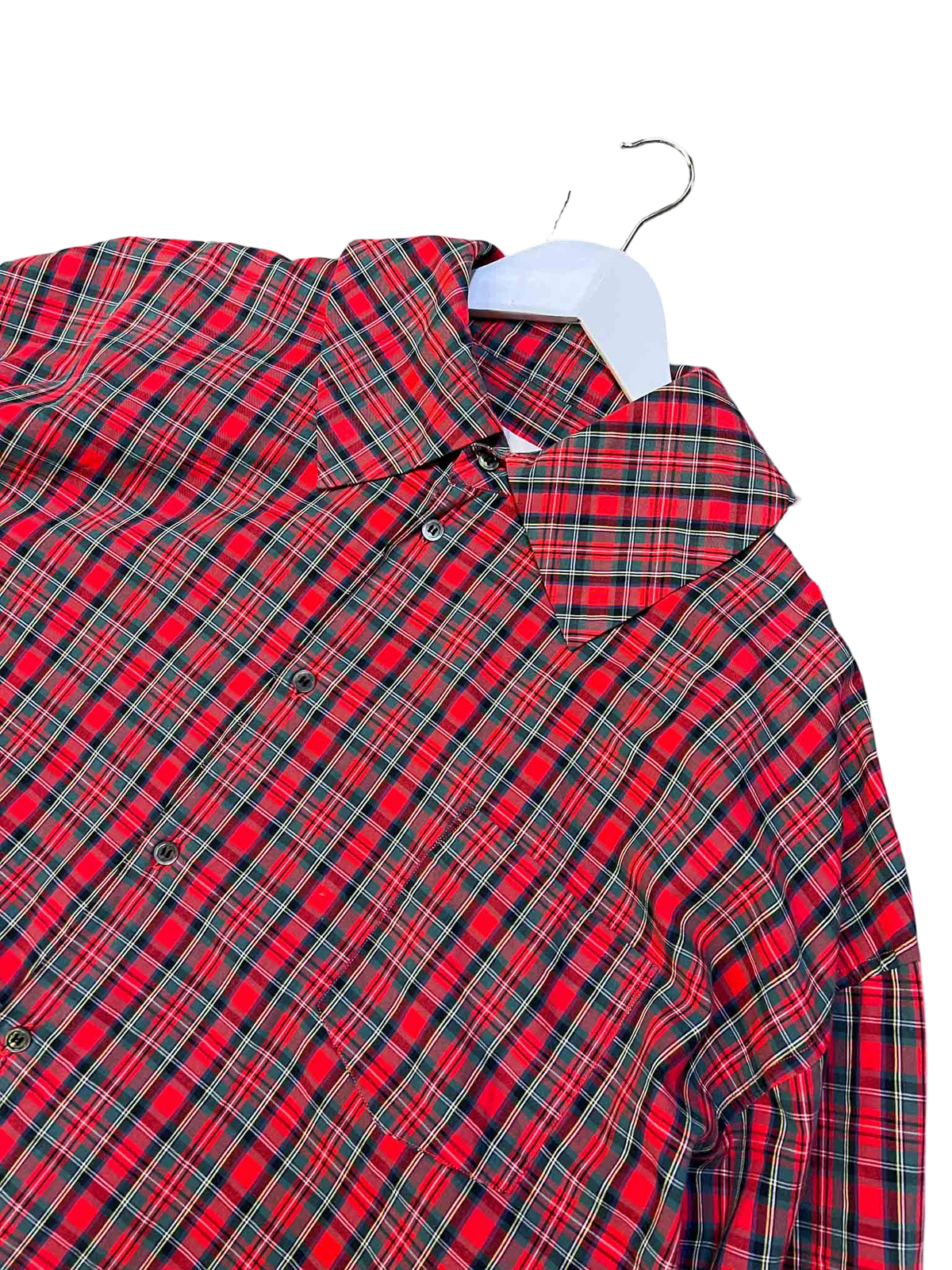 Size M | CDG Girl Red Cotton Poplin Plaid Shirt