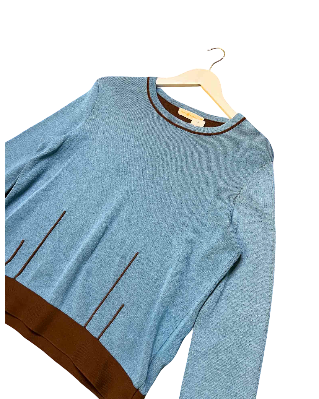 Size M | Tory Burch Blue Crewneck Knit Jumper