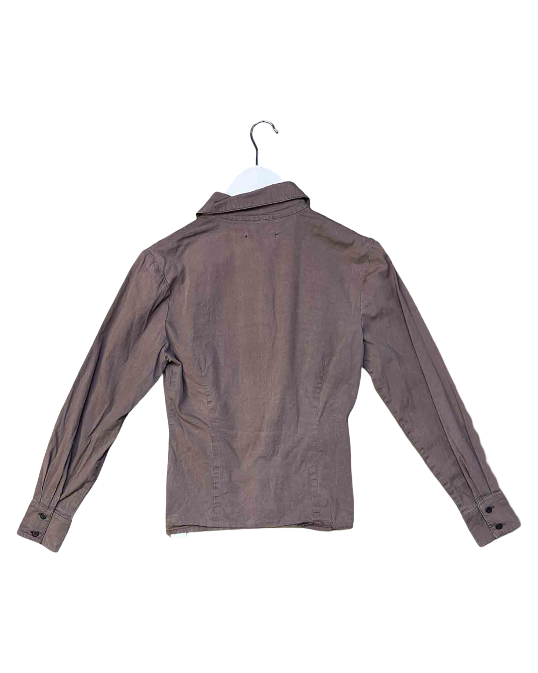 Size M | Paloma Wool Organic Cotton Brown Button-Up Top
