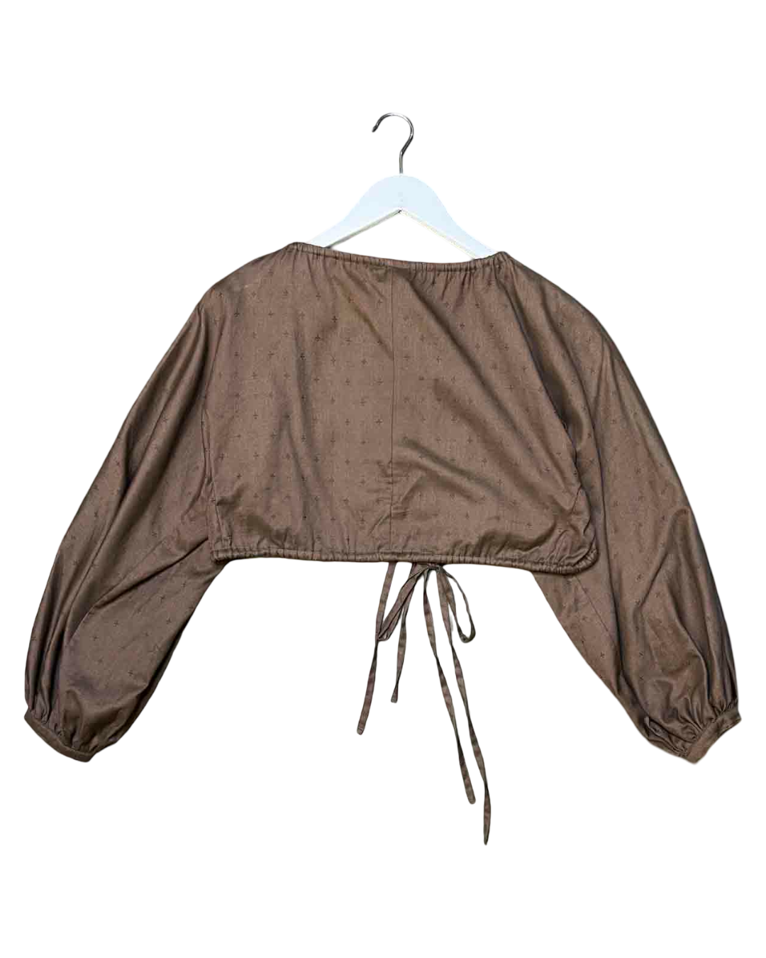 Size S | Kalaurie Brown Cotton Cropped Shirt