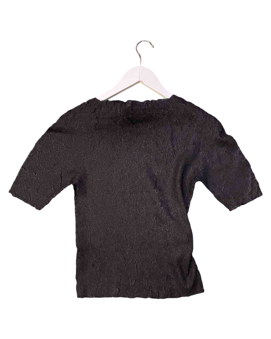 Size XS | Alpha60 Black Crinkle Pleat Top