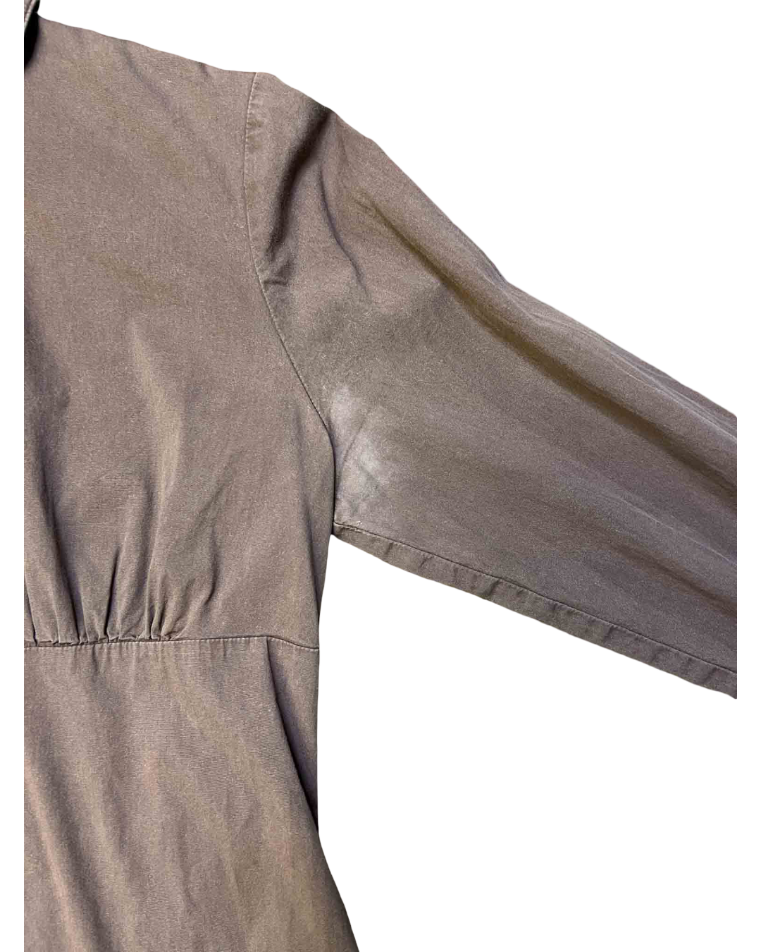 Size M | Paloma Wool Organic Cotton Brown Button-Up Top