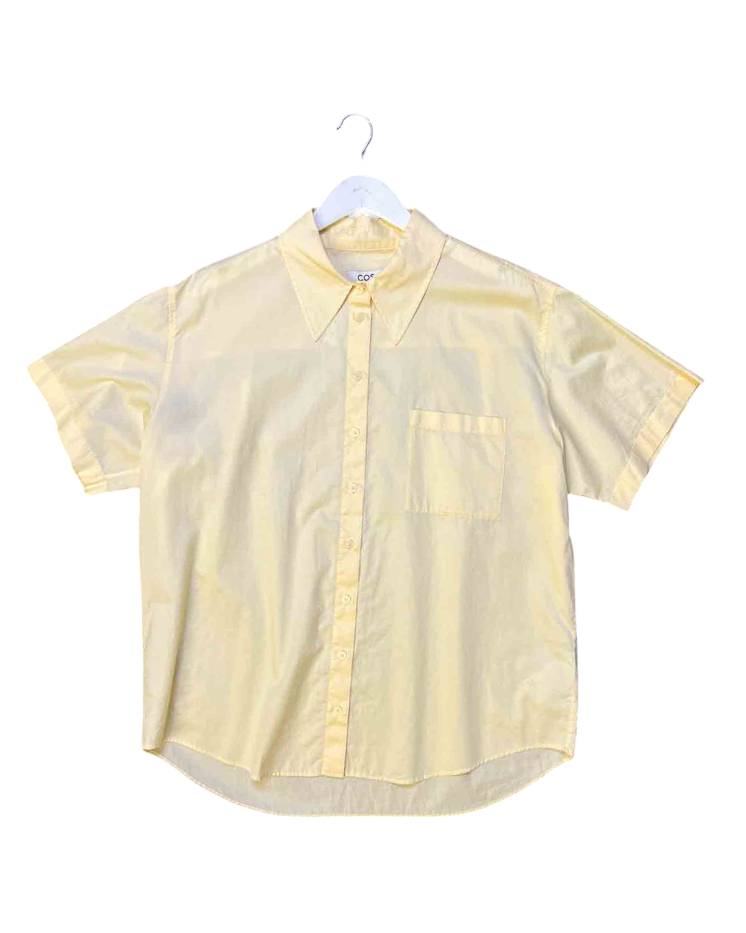 Size XXL | COS Yellow Cotton Short-Sleeve Shirt