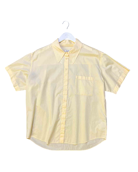 Size XXL | COS Yellow Cotton Short-Sleeve Shirt
