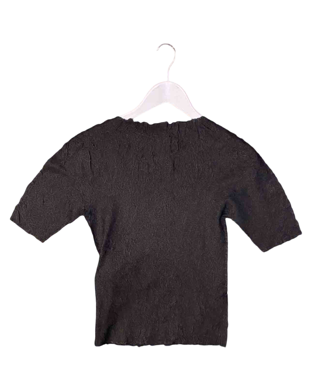 Size XS | Alpha60 Black Crinkle Pleat Top