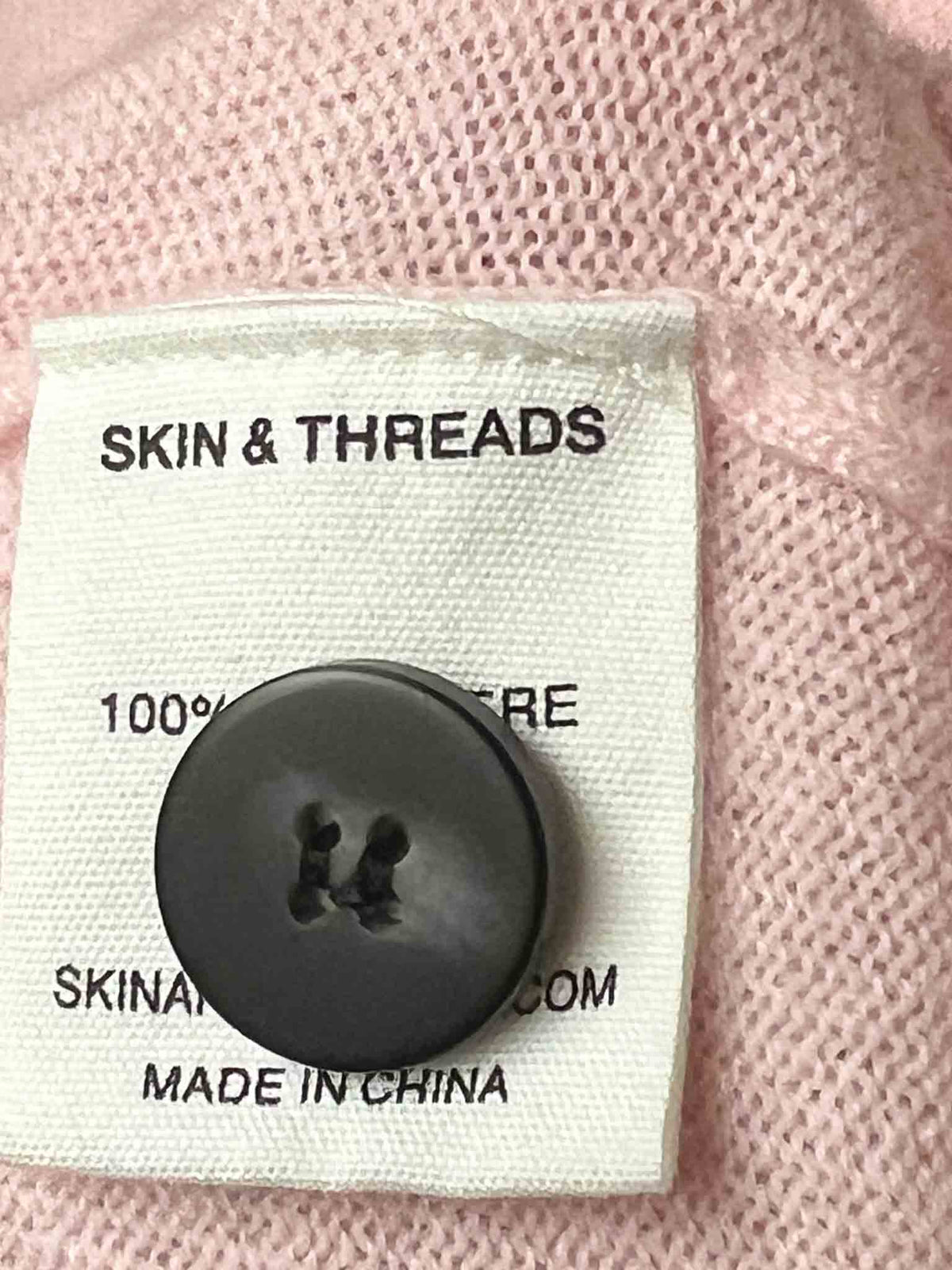 Size 6 (XS) | Skin and Threads Baby Pink Cashmere Top