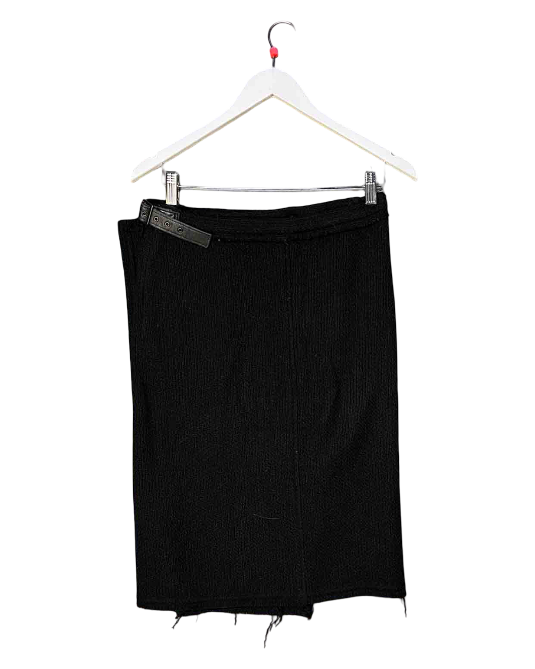 Size M | Y's Yohji Yamamoto Black Wool Wrap Skirt