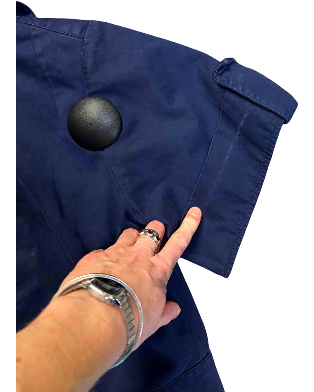 Size M | Prada Blue Cropped Utility Shirt