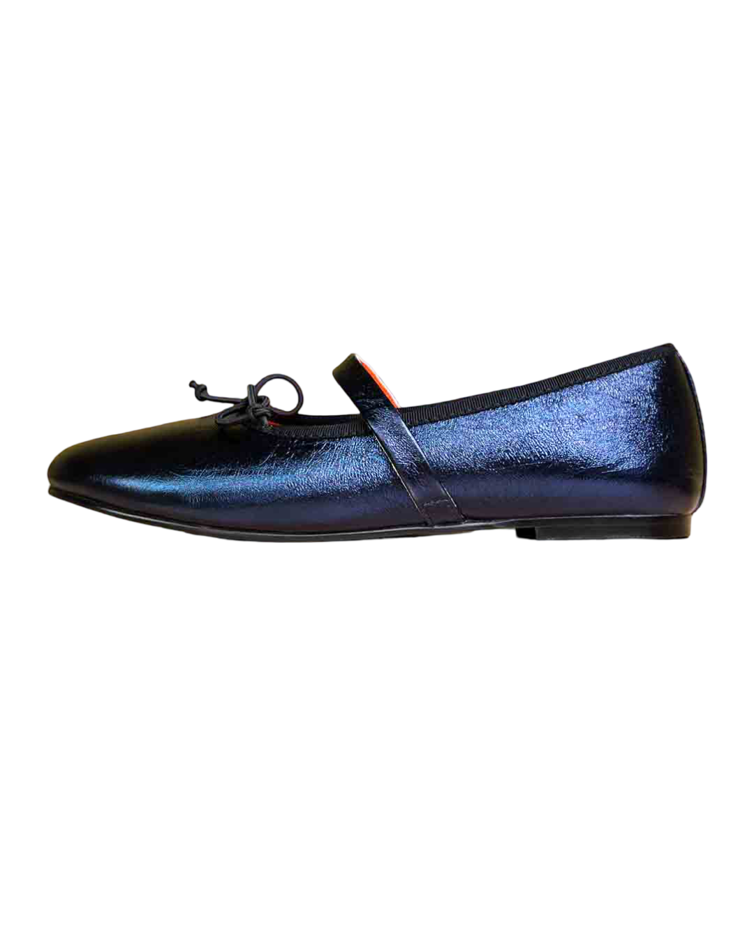 Size 36 | Radical Yes Navy Metallic Leather Blessed Ballet Flat