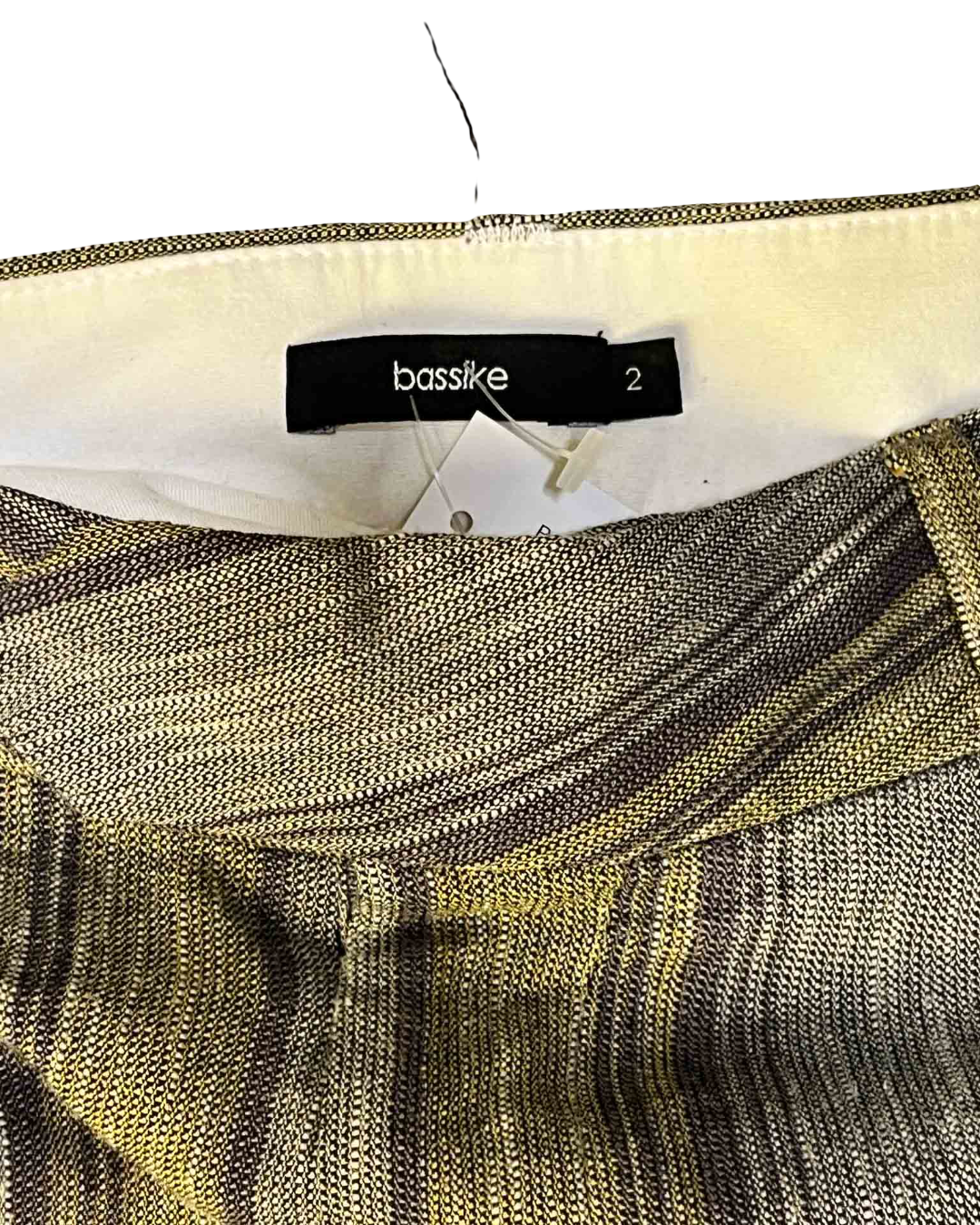 Size M | Bassike Grey Striped Pants