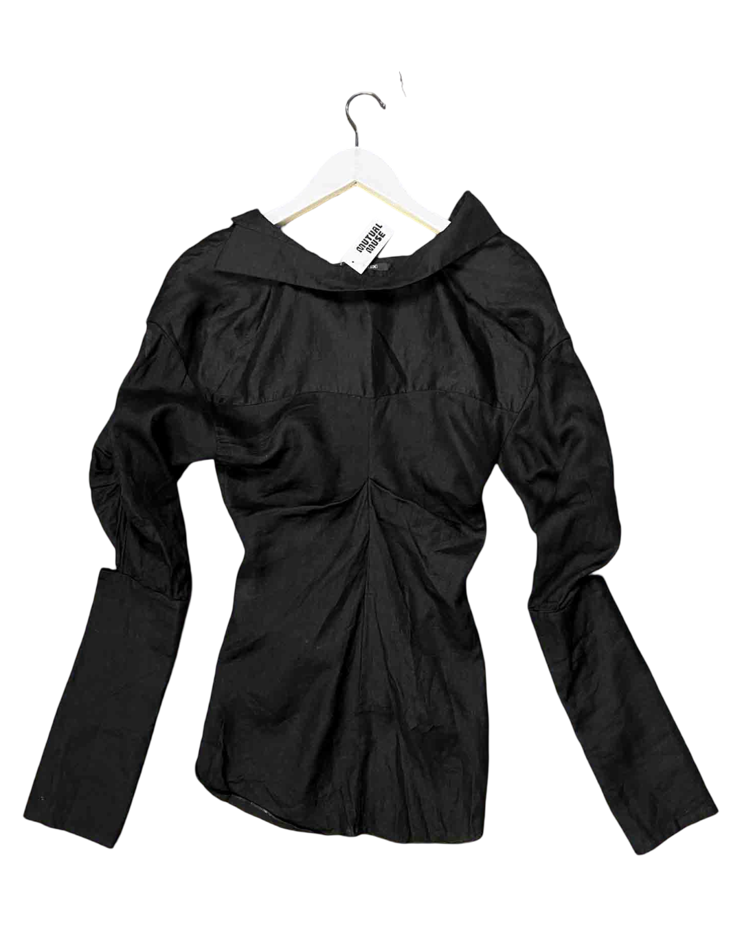 Size 10 | KitX Black Organic Linen Shirt