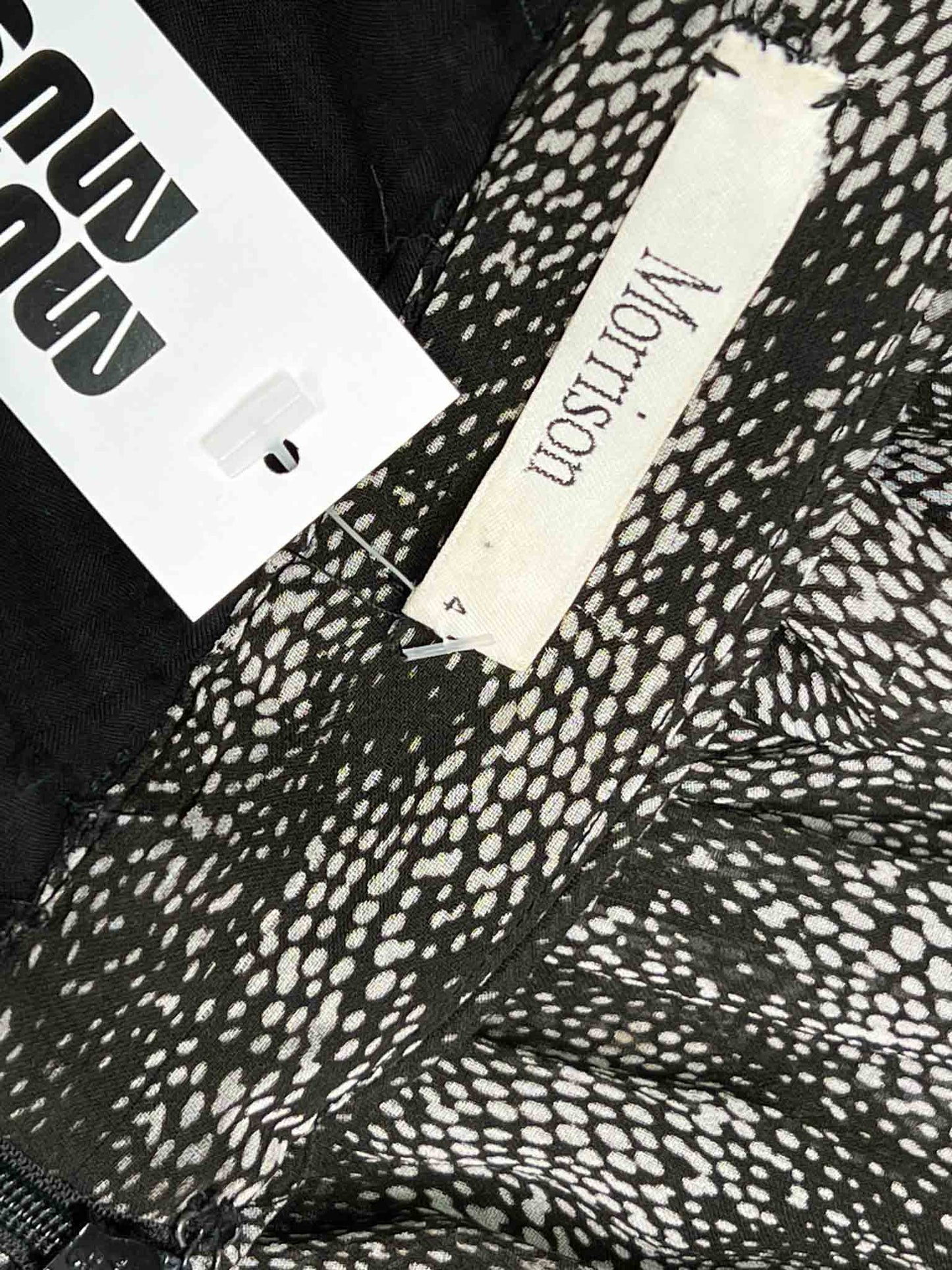 Size 4 (14) | Morrison Dotted Silk Tiered Maxi Skirt