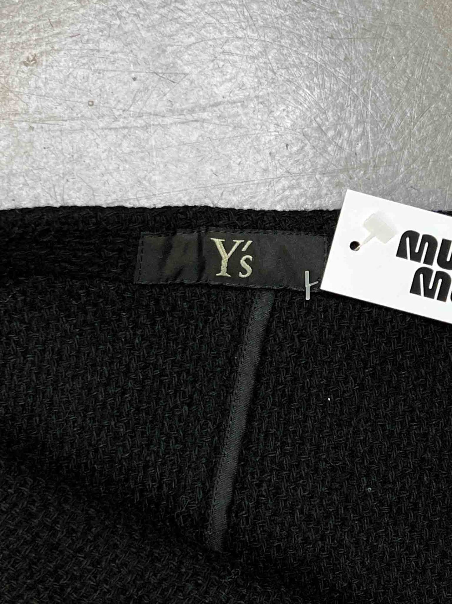 Size M | Y's Yohji Yamamoto Black Wool Wrap Skirt