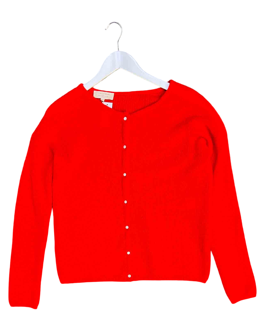 Size M | Sézane Red Mohair Blend Knitted Cardigan