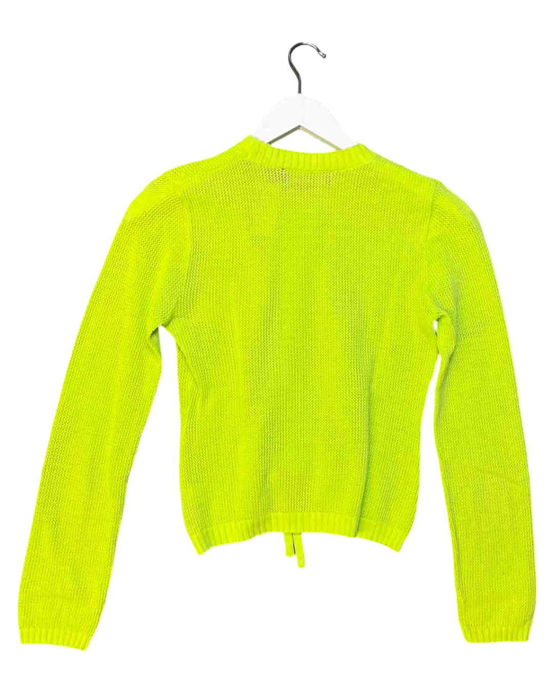 Size M | Alpha60 Lime Green Cotton/Cashmere Ruched Knit Top