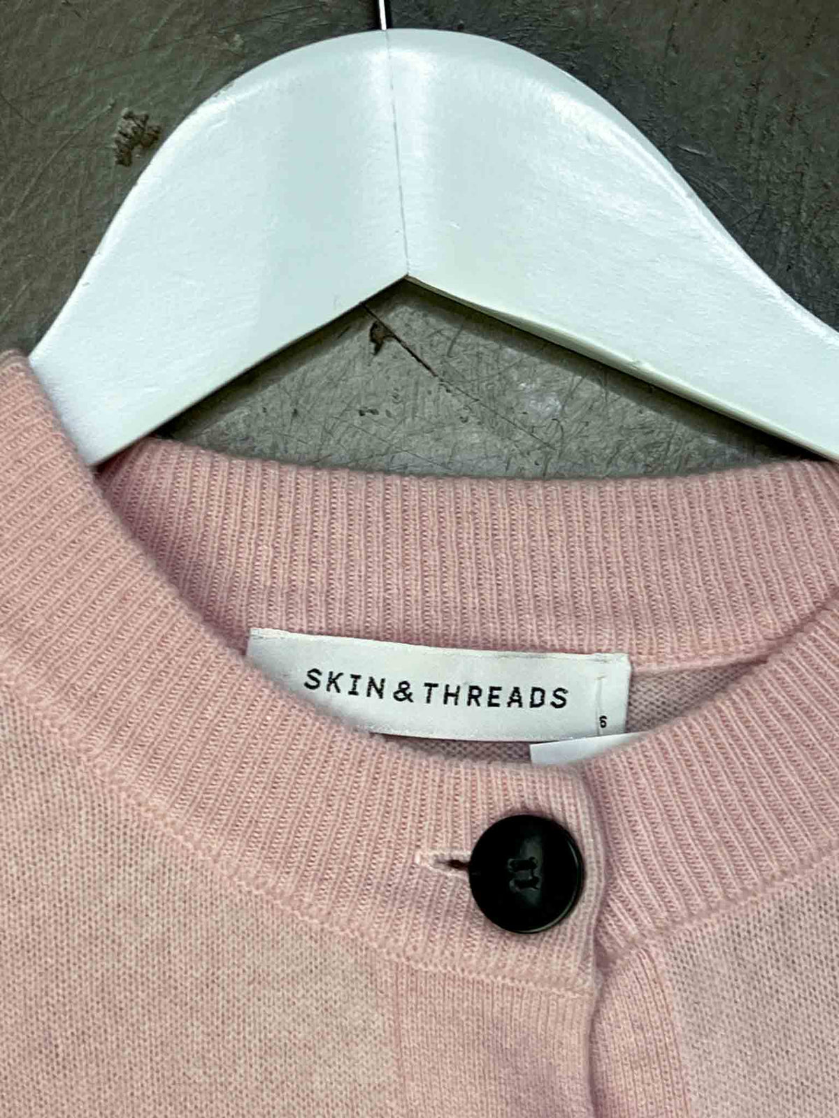 Size 6 (XS) | Skin and Threads Baby Pink Cashmere Top