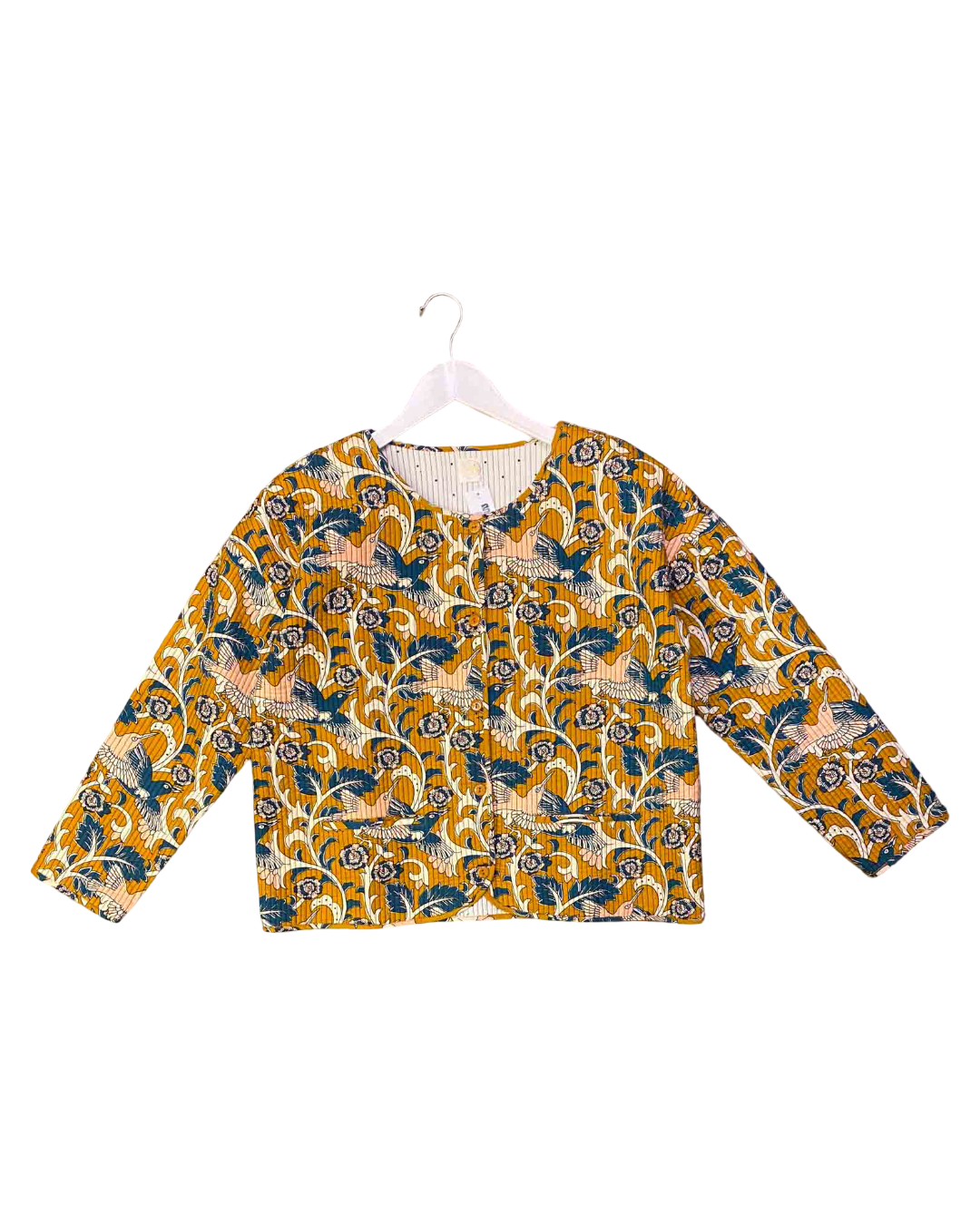 Size L | Des Petite Haus Tan Tarou Bird Quilted Jacket