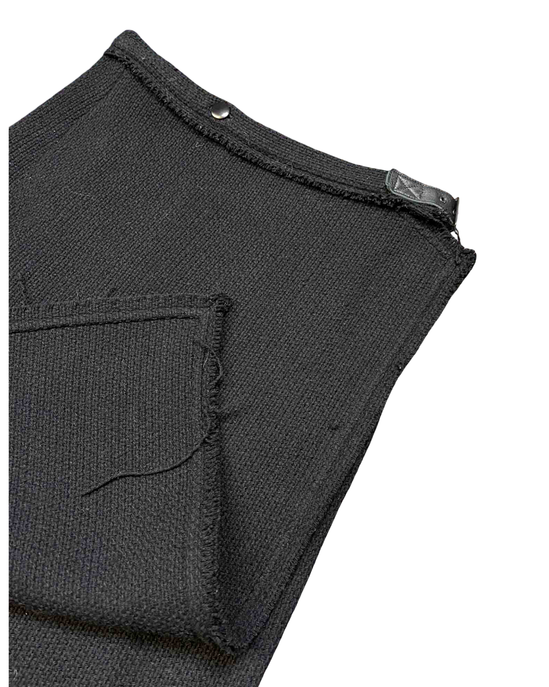 Size M | Y's Yohji Yamamoto Black Wool Wrap Skirt
